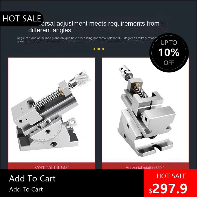 

818003 3 Inch Universal Grinder Precision Vise Screw Sine Slope Adjustable Angle Tool for High Precision Workshops