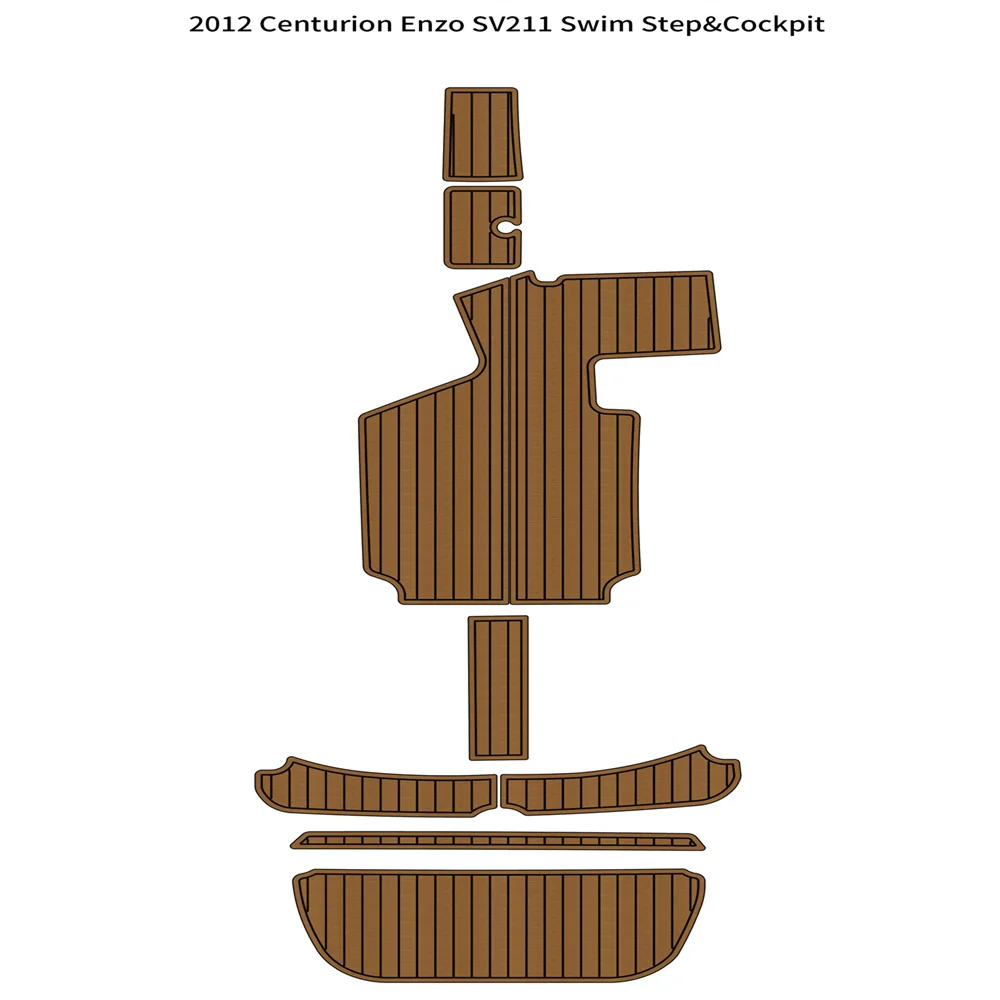 

2007 Centurion Enzo 230 Swim Platform Cockpit Pad Boat EVA Teak Deck Floor Mat