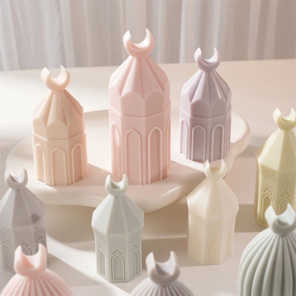 

Ramadan Kareem Decor Silicone Mold Moon Pillar Candle Pillar Candle Islamic Muslim Mould Soy Wax Mold Eid Mubarak Ramadan Decor