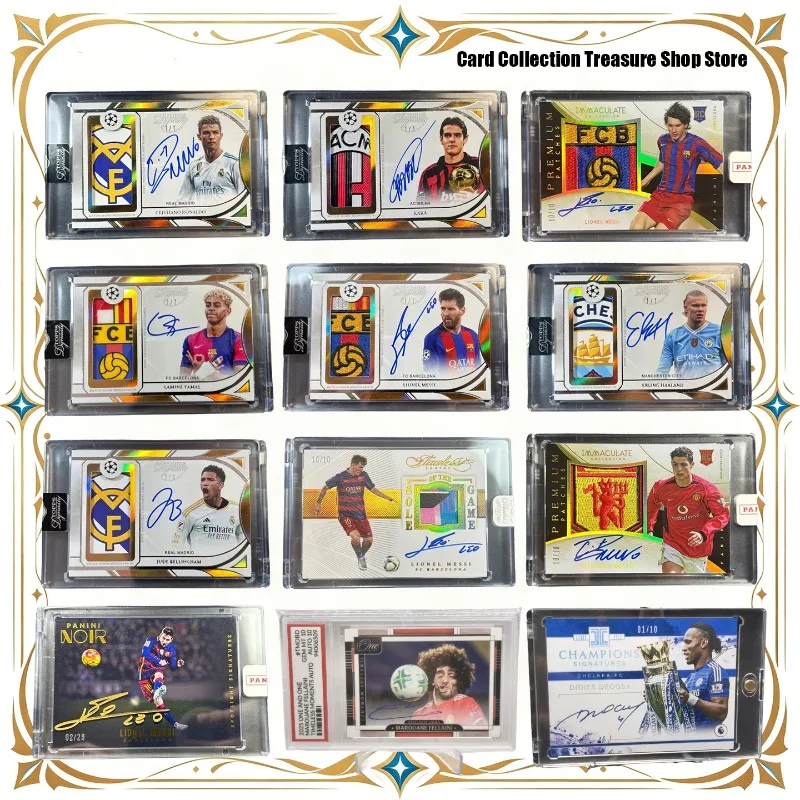 DIY Handmade Soccer Replica Trading Cards Messi Ronaldo Yamal Mbappe Haaland Star Collectible Cards Hot Sale for Football Fans