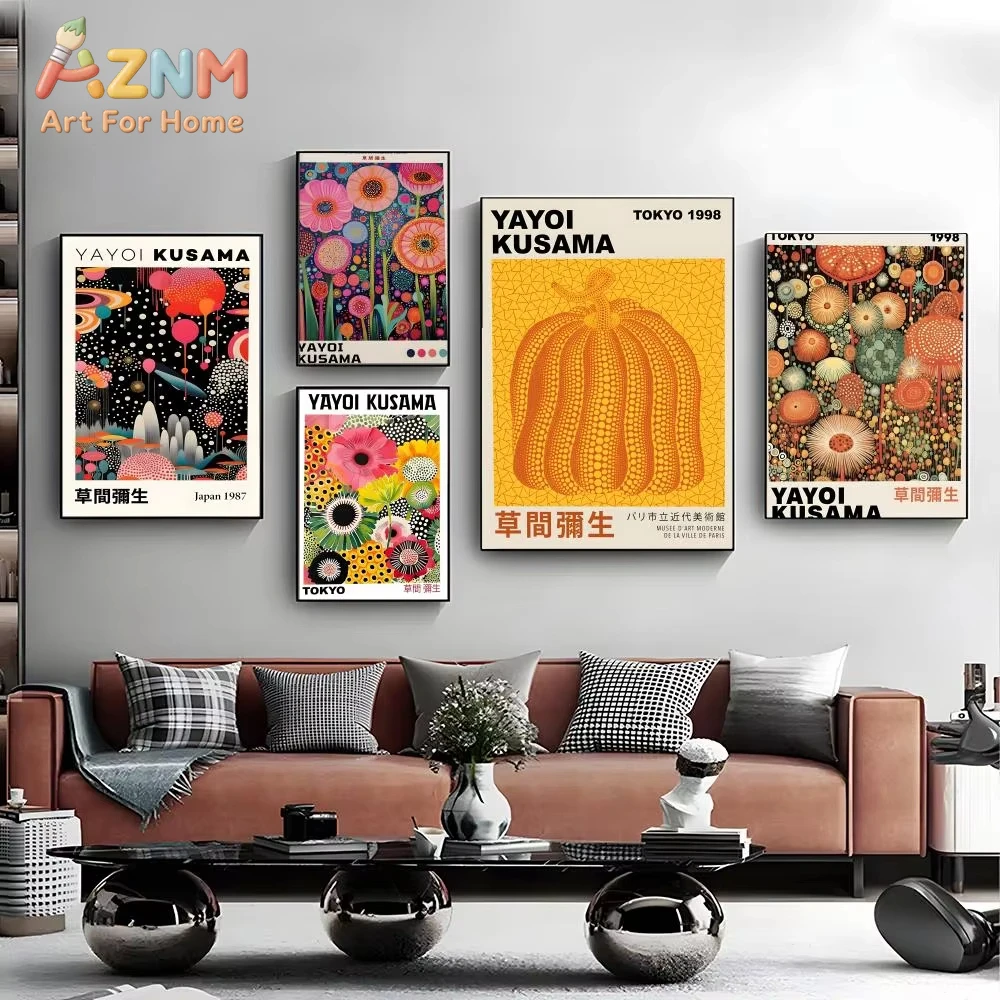 

1pc Art Exhibition Yayoi Kusama Poster High-definition poster stickers ideal gifts for bedrooms living rooms hallways great