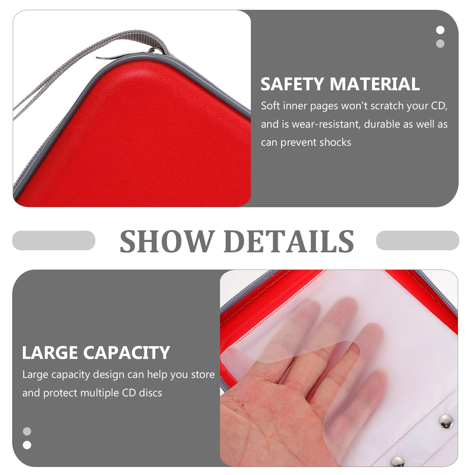 

40 Capacity Cd Holder Case Zipper Portable Disc Storage Bag Large Capacity for Car Dvd Organizer Pouch