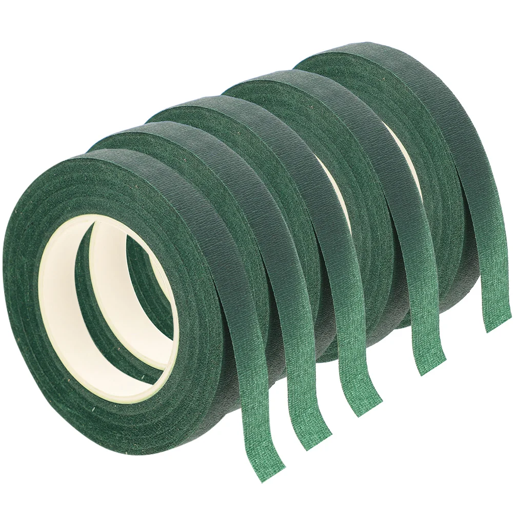 

5 Rolls Green Tape DIY Floral Arrangement Stem Wrapping Flower Package Bouquet Tool Wrapper Paper Florist Tapes Wraps