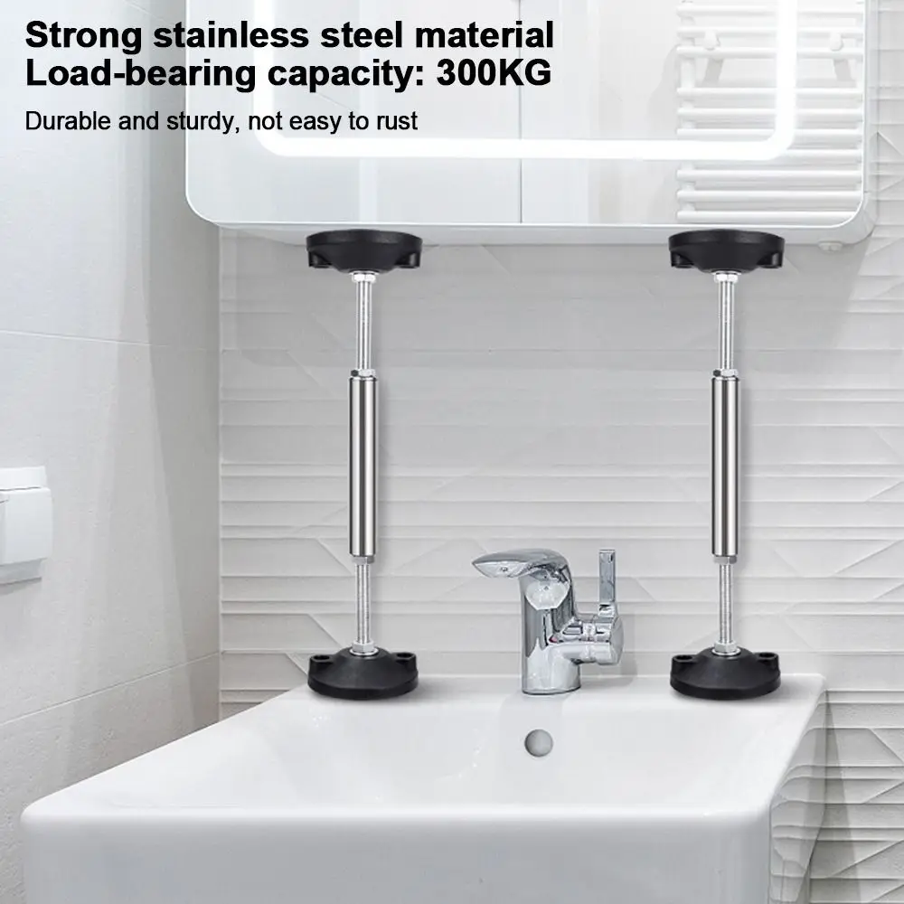 Stainless Steel Telescopic Support Rod Multifunctional Easy Install Sink Support Brackets Adjustable Extendable Rod Kitchen Sink