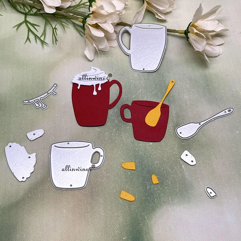 

New Ice cream cup spoon DIY Craft Metal Cutting Die Scrapbook Embossed Paper Card Album Craft Template Stencil Dies