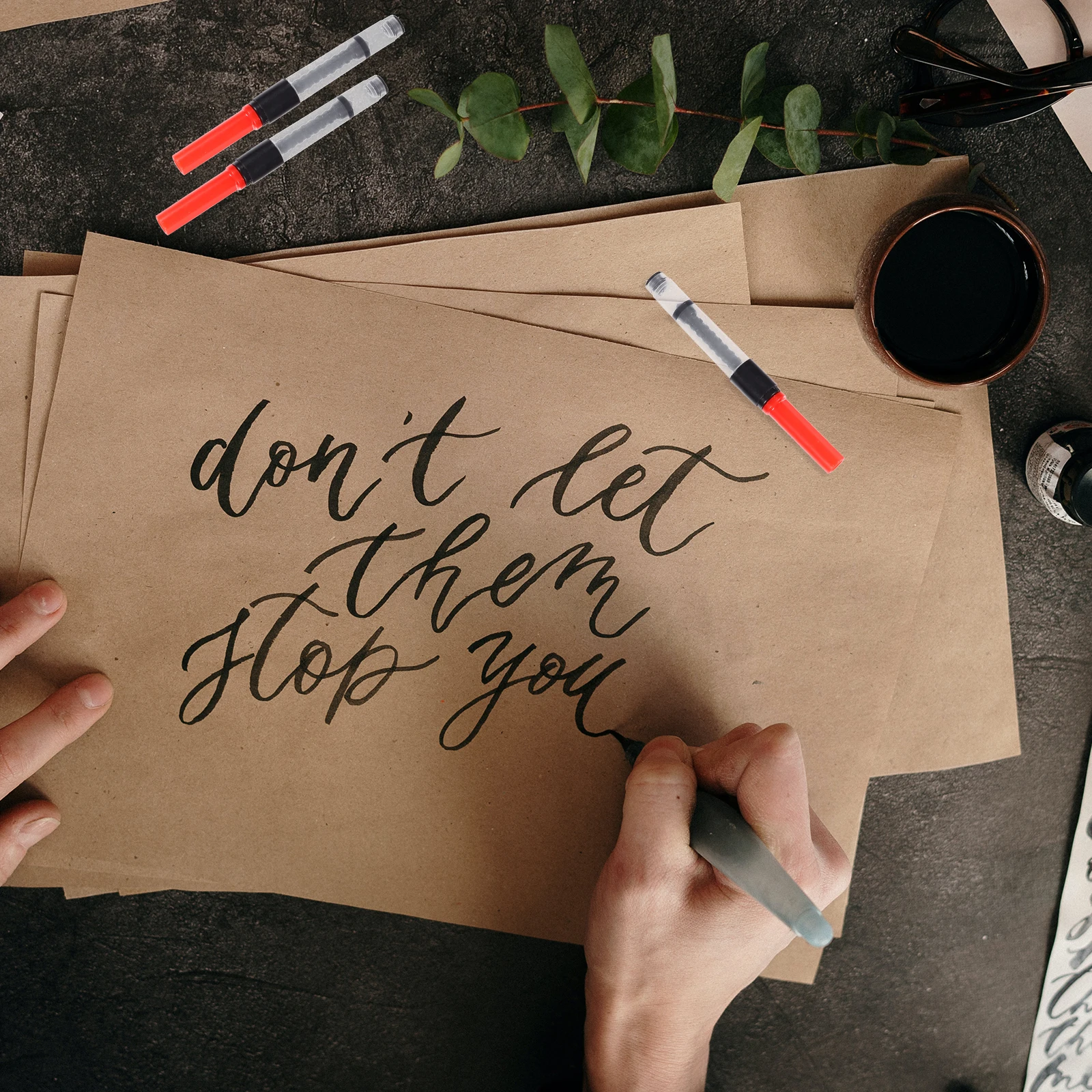 10 Pcs Refillable Ink Absorber Capsules Universal Fountain Pen Converter Plastic Student Writing Tool Ergonomic Design