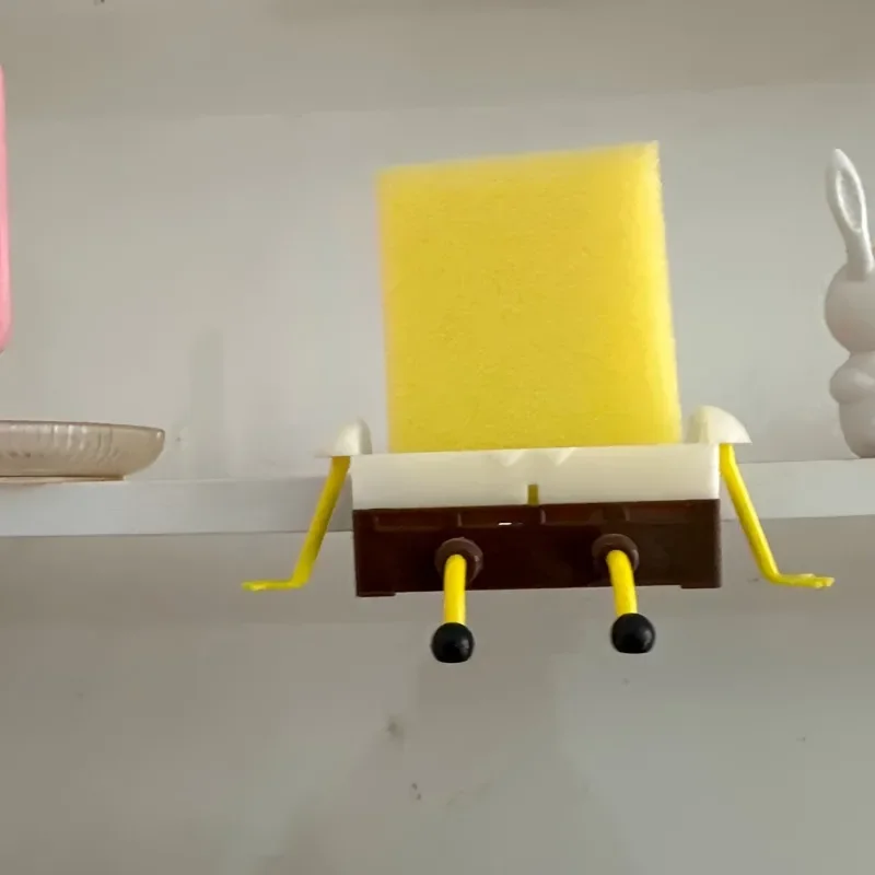 Dishwashing Cartoon Sponge Storage Rack Wash Dish Sink Drain Shelf Household Sponge Holder Support Organizer Kitchen Accessories