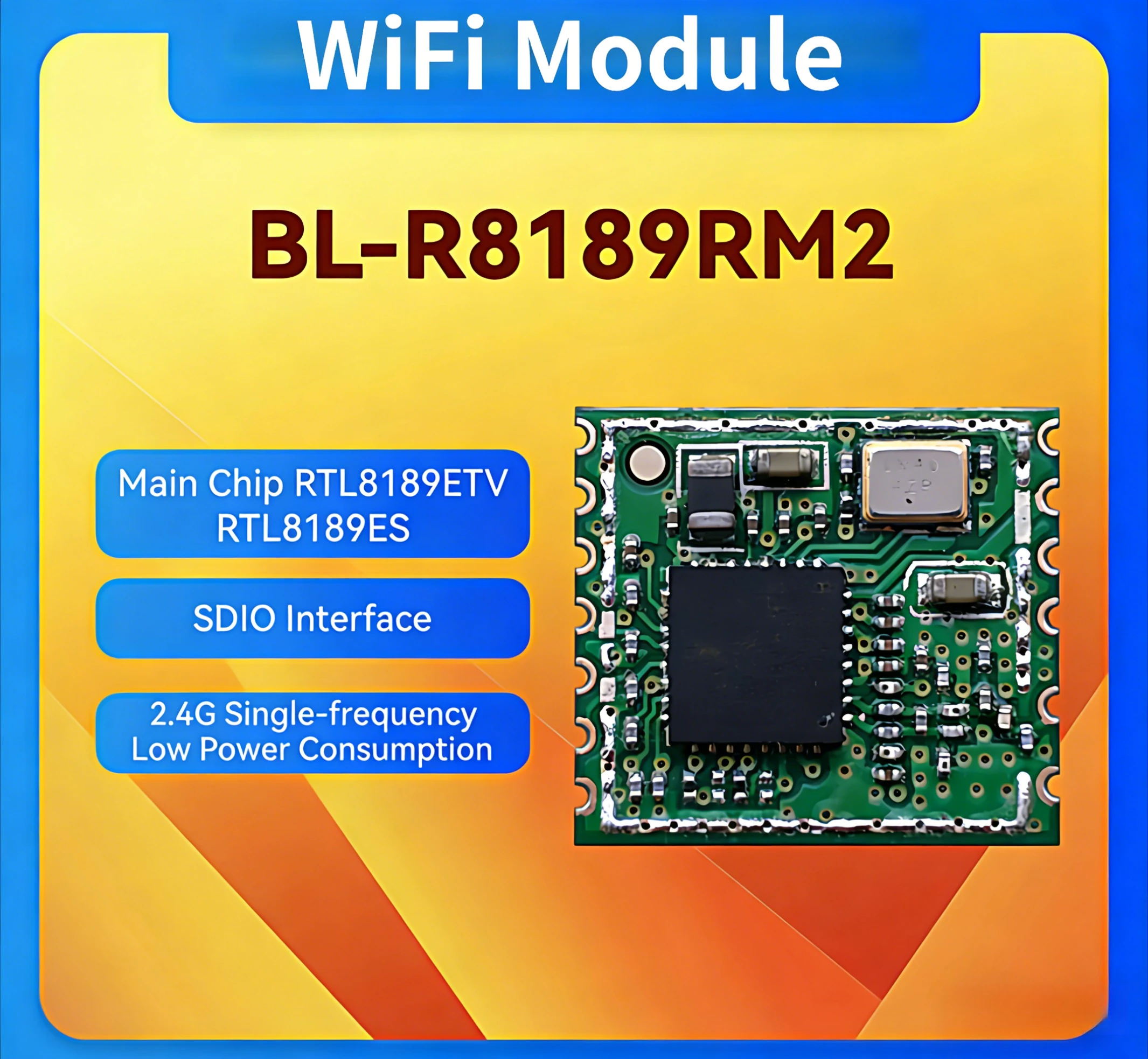 

R8189RM2 Wireless WiFi Module with Realtek RTL8189ES RTL8189ETV chip SDIO Low Power Consumption Video Transmission Dash Cam