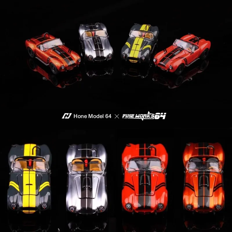 

In stock: 1:64 Ford Shelby Cobra 427 die-cast alloy miniature car model, boys' toy, adult collectible ornament.