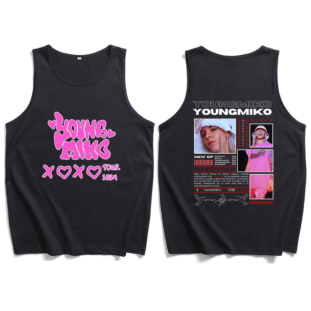 

Майка Young Miko 2024, жилет для мужчин и женщин, летняя повседневная футболка без рукавов, топы в подарок для фанатов