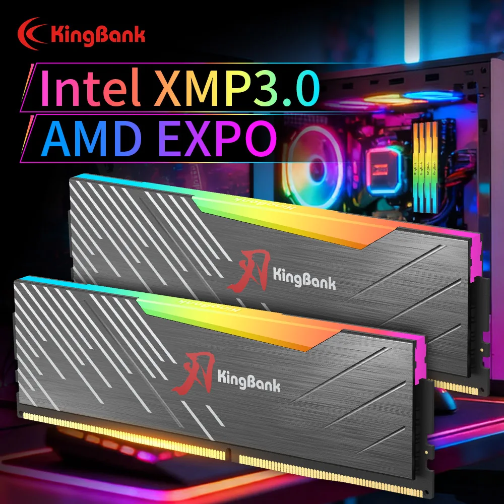 KingBank DDR5 32GB 6000MHz RGB RAM 16GBx2