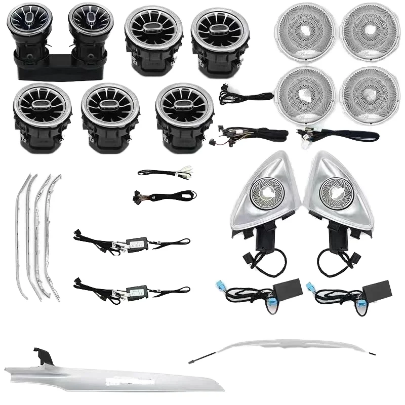

For Mercedes Benz W205 Ambient Light System Auto Interior Lighting With 64 Colors Air Vent Turbine X253