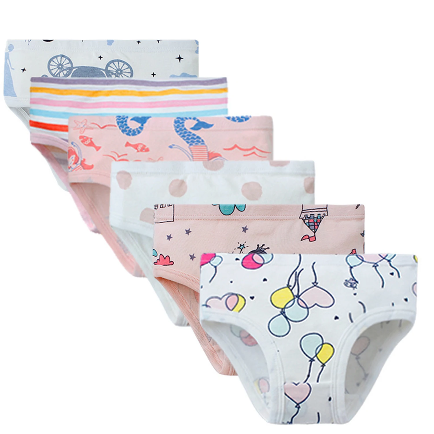 

Family Feeling Little Girl Underwear Toddler Panties Big Kids Undies Soft 100% Cotton 3 Pack