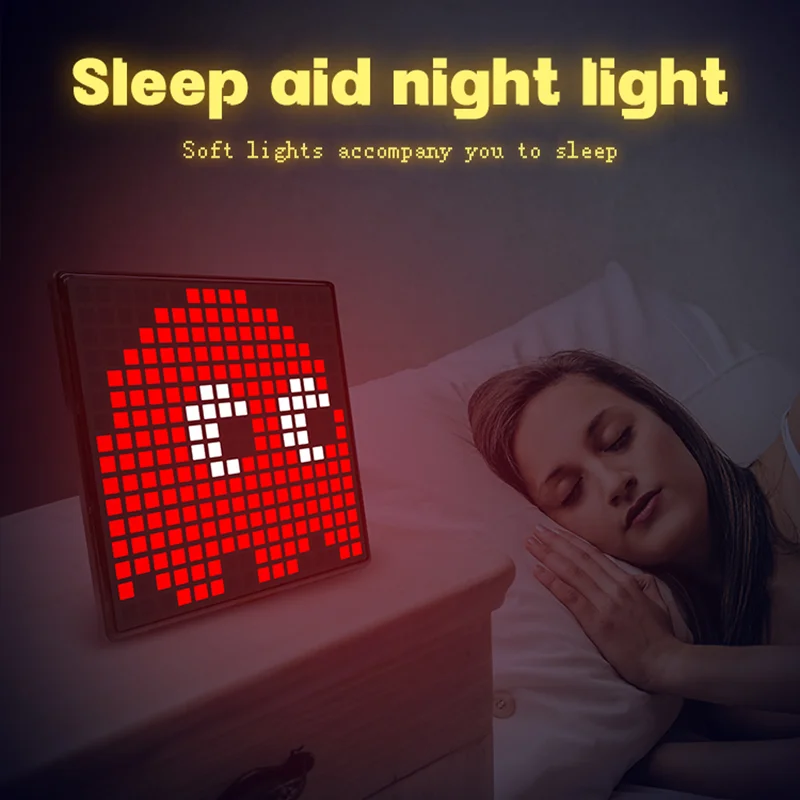 16*16LED Pixel Display New Style Advertising Boards APP Control Programmable Advertising DIY Text Pattern Animation Art Display