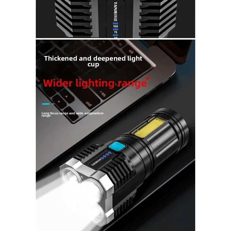 Flashlight, Strong Light Charging, Portable, Long-lasting, Ultra Bright Outdoor Work Multifunctional Flashlight