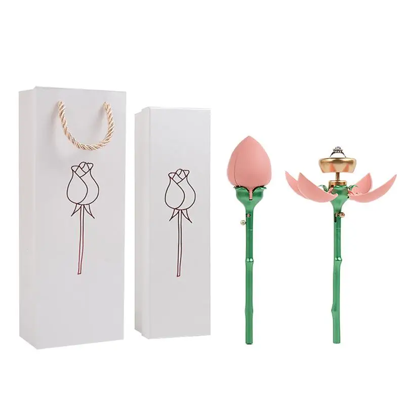 

Предложение Коробка для колец Коробка для хранения колец с цветком и стеблем Органайзер для хранения ювелирных изделий Push Up Автоматический открытый держатель для сережек-гвоздиков для