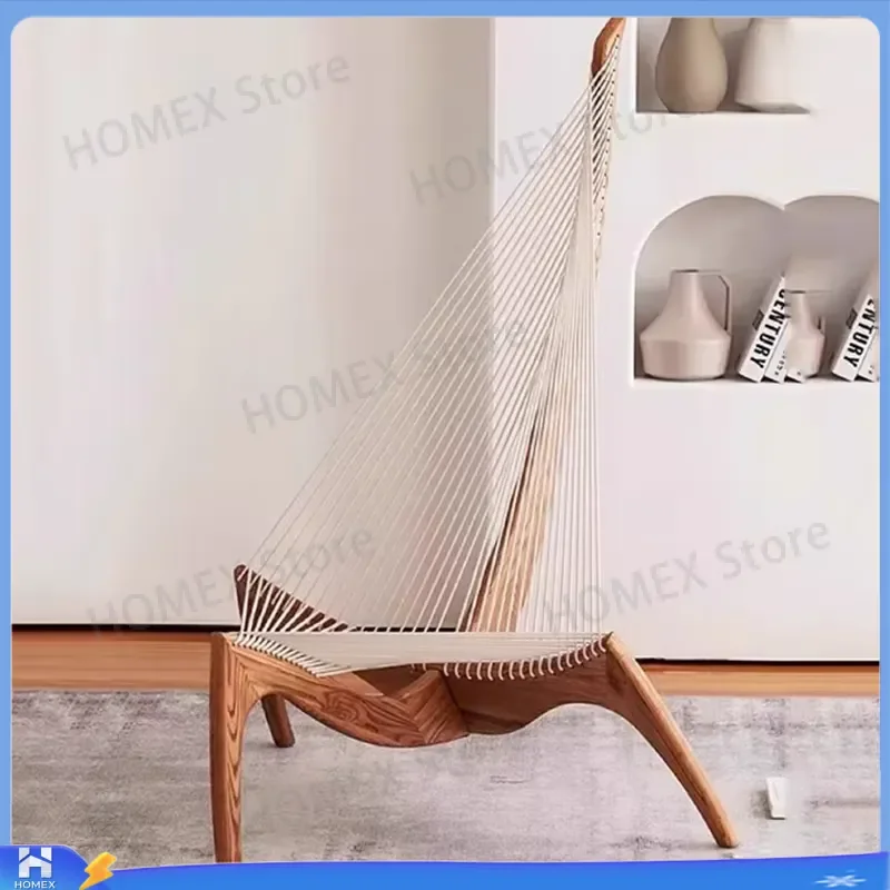 Ultralight Modern Nordic Lounge Chair White Italian Design Comfy Living Room Furniture Wooden Frame Lazy Sofa Home Decor