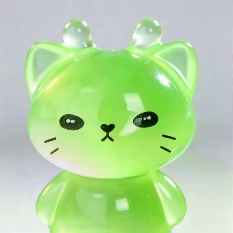 10pcs Glow In The Dark Cat Duck Mini Resin Figurines Micro Landscape Desktop Ornaments Party Gifts Home Decoration DIY Crafts