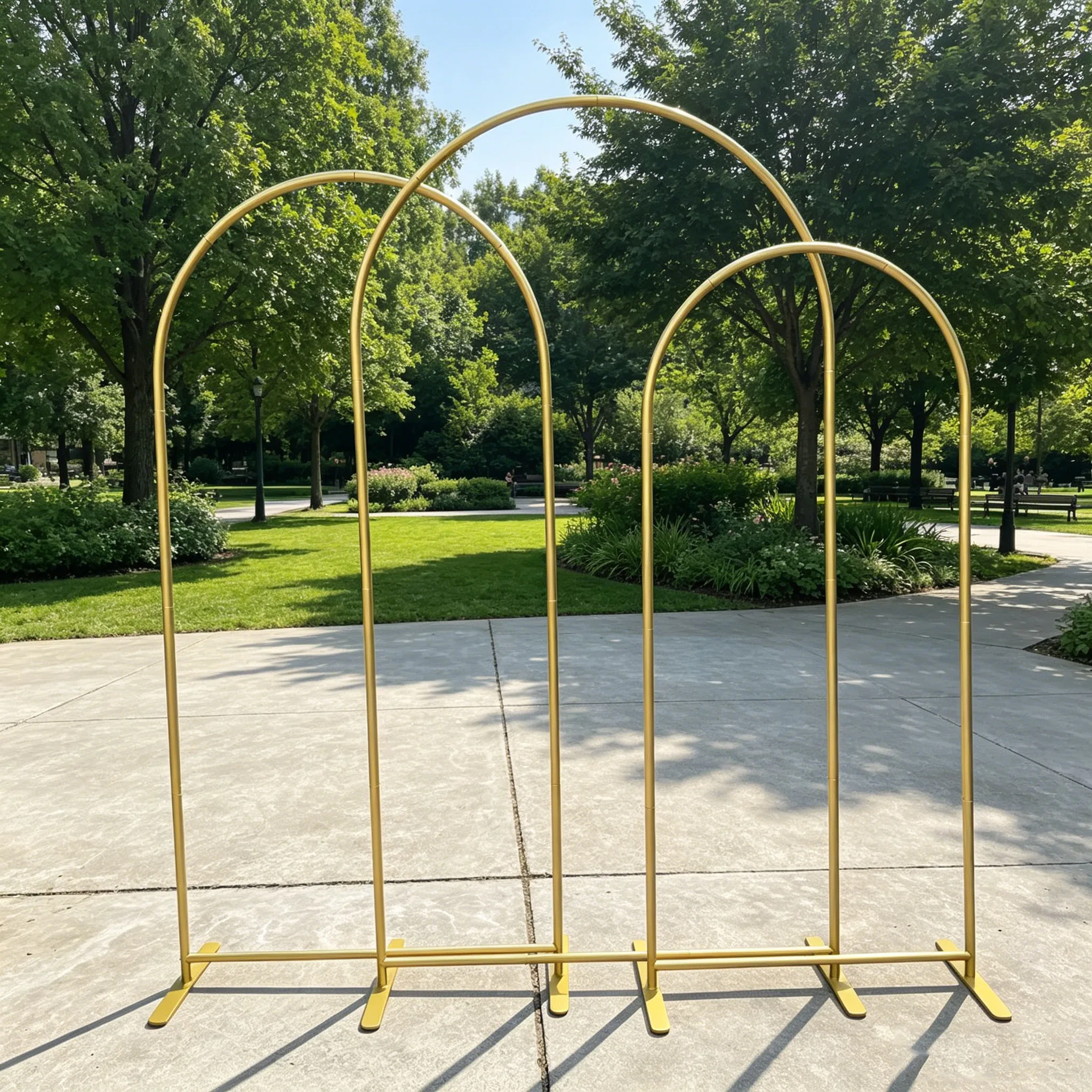 Photo Booth Frame - Goldener Hochzeitsbogenständer, Metall-Hintergrundrahmen, Blumenbogen-Hintergrund für Zeremonien,