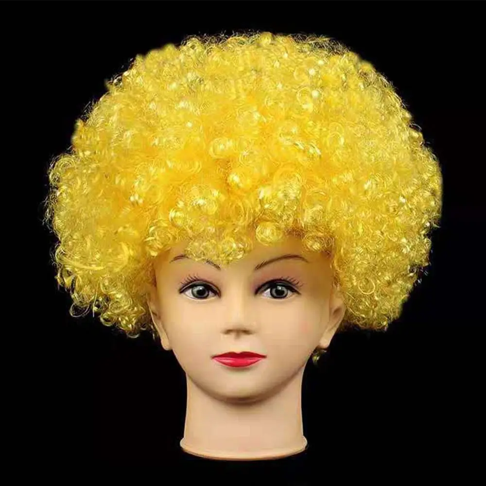 Fashion Gift Props Carnival Party Clown Cosplay Children/Adults Dressing Colorful Wigs Black Afro Curly Wig Curly Hair