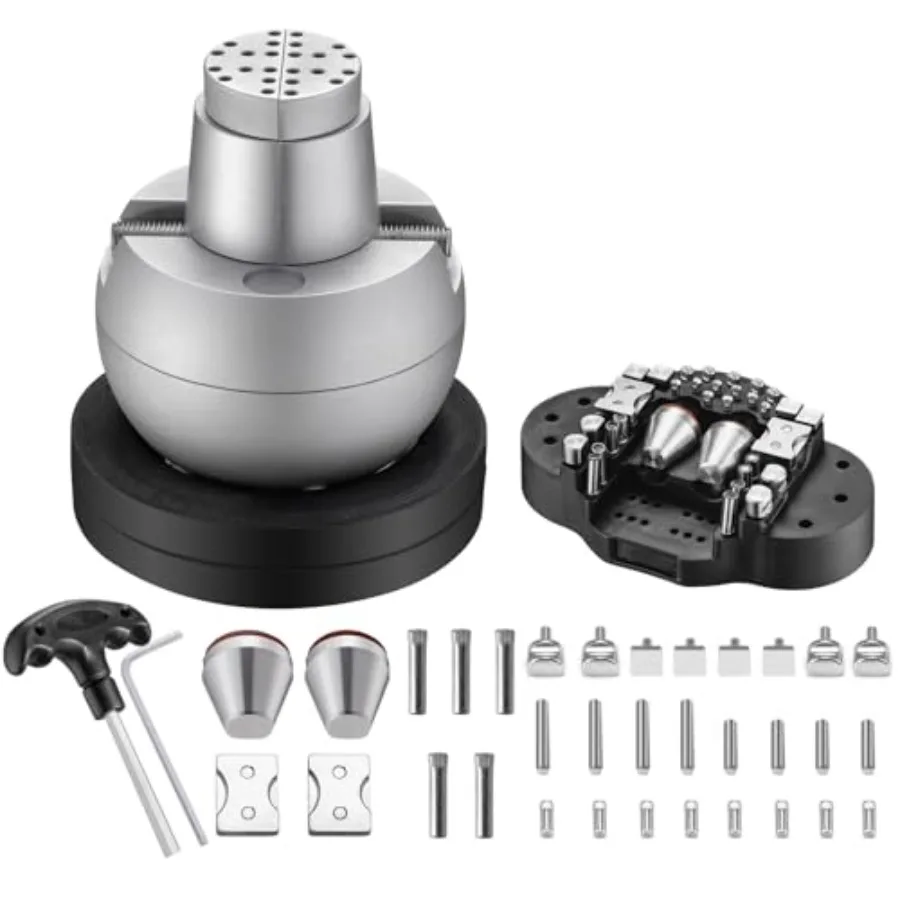 

Гравировальный станок-пресс на 5 шариков с вращением на 360° и 36 насадками для гравировки ювелирных изделий, стандартный блок из серебристой стали