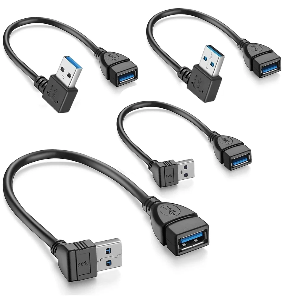 

Up/Down/Left/Right Angle USB 3.0 Short Extension Cable USB A Male to Female 5Gbps Data Cord for Laptop PC Keyboard Mouse Printer