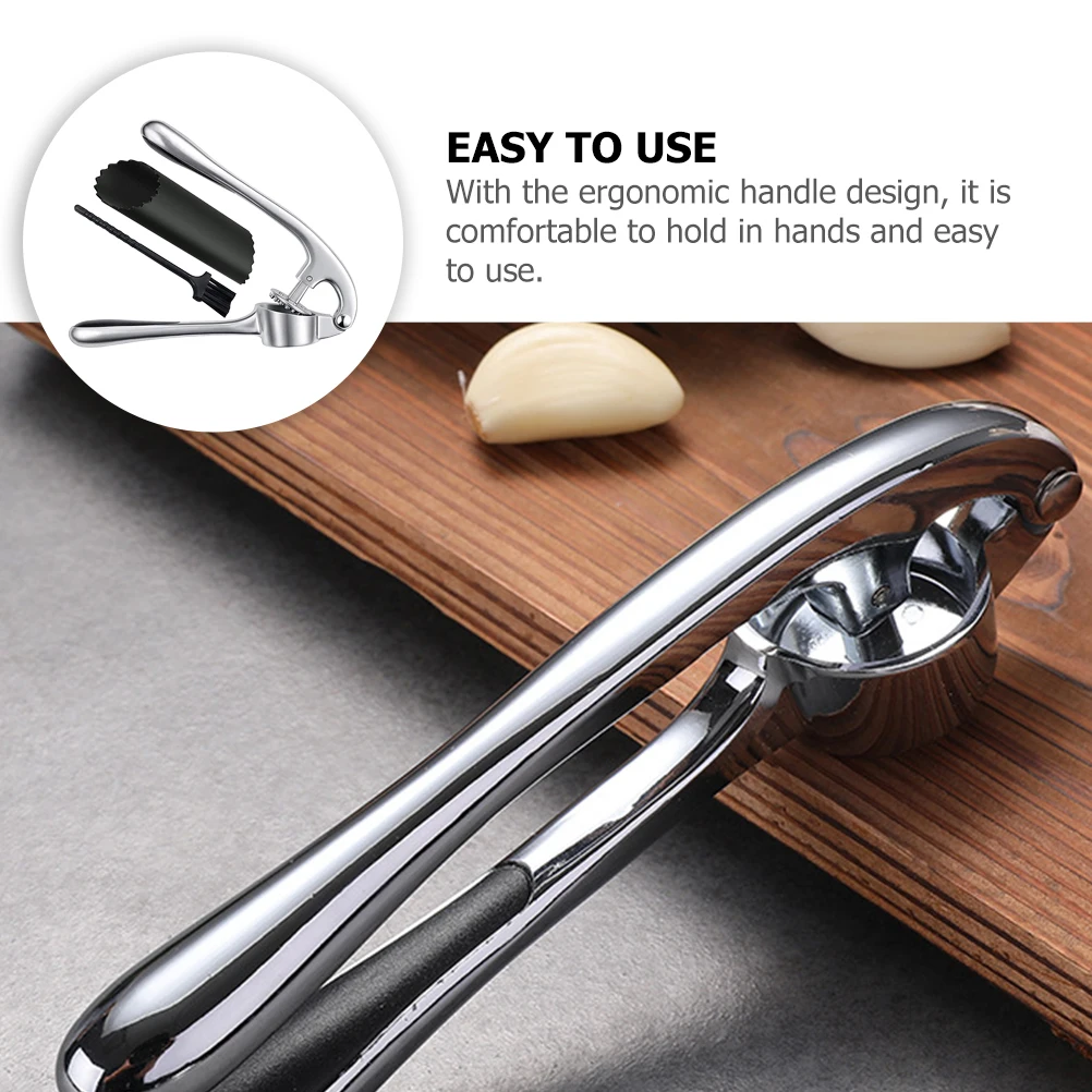 

1 Set Press Kit Kitchen Mincer Zinc Alloy Presser Household Crusher Stainless Steel Garlic Masher Tool Home Garlic Puree Maker