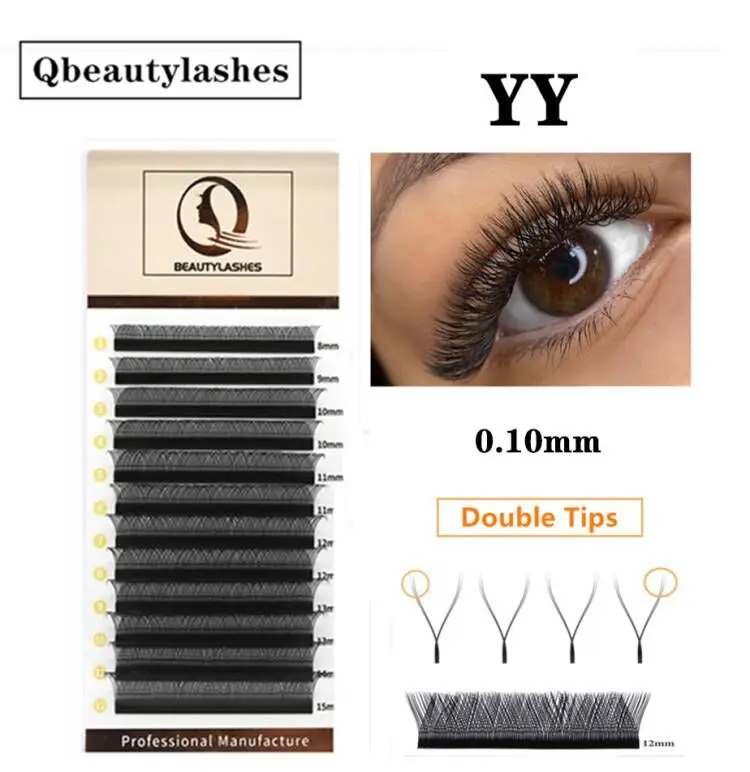 Qbeautylashes rzęsy w kształcie litery W 2D 3D 4D 5D 3DW 4DW gotowe kępki przedłużanie rzęs naturalne pojedyncze rzęsy