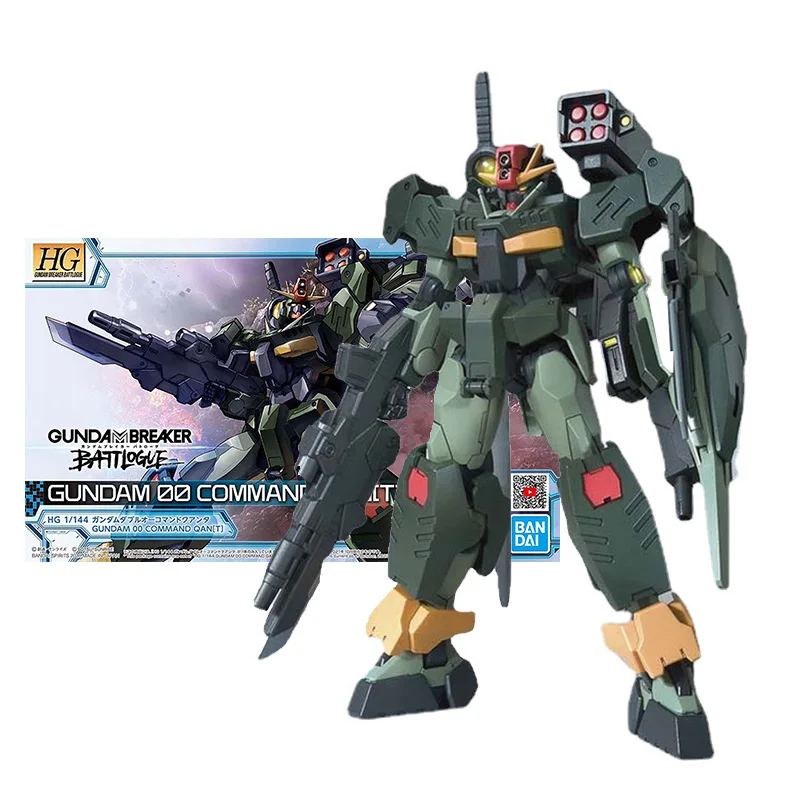 

Bandai Genuine Gundam Model Kit Anime Figure HG 1/144 00 Command Qan T Collection Gunpla Anime Action Figure Toys for Children