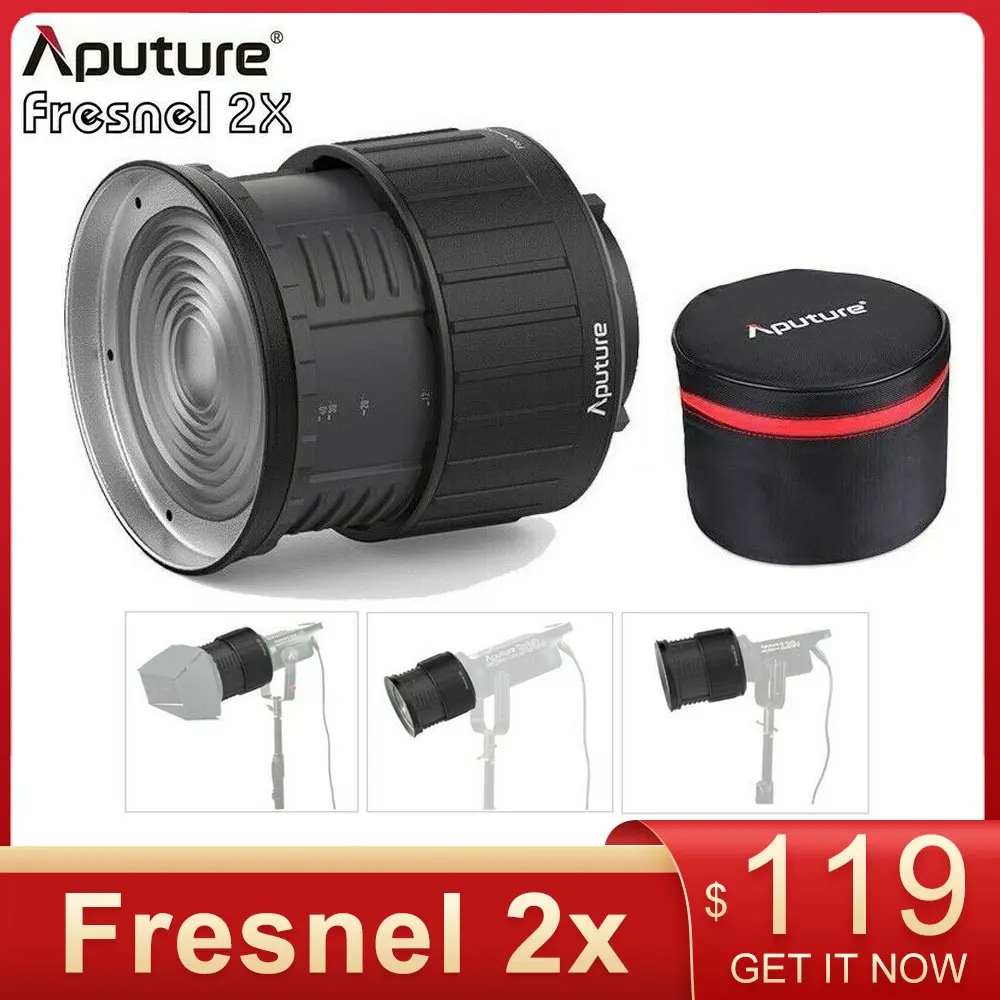 

Aputure Fresnel 2x Bowen-S Mount Light A Multi-Functional Light Shaping Tool Shape your Light use for 120ii 300dii Video Light