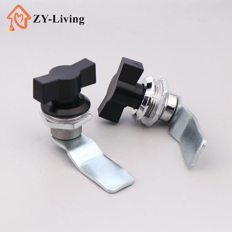 1Pc Keyless Cabinet Cam Lock Cylindrical Tongue Lock Garage Distribution Cabinet Door Industrial Lock Handle Lock Tools