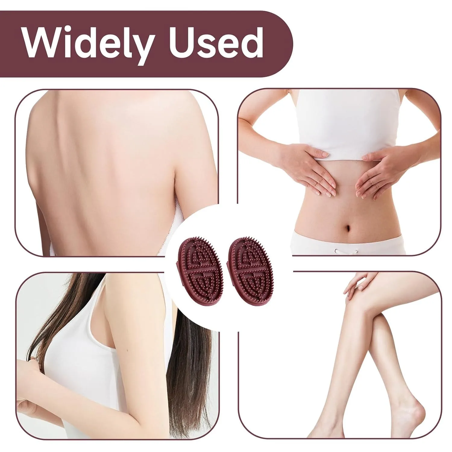 Pcs Meridian Massage Brush, Upgrade Pro Meridian Brush for Belly, Beauty Salon Professional Custom Meridian Brush, Full Body SPA Massager Relaxation, Acupressure Meridian, Scalp Massage (Brown)