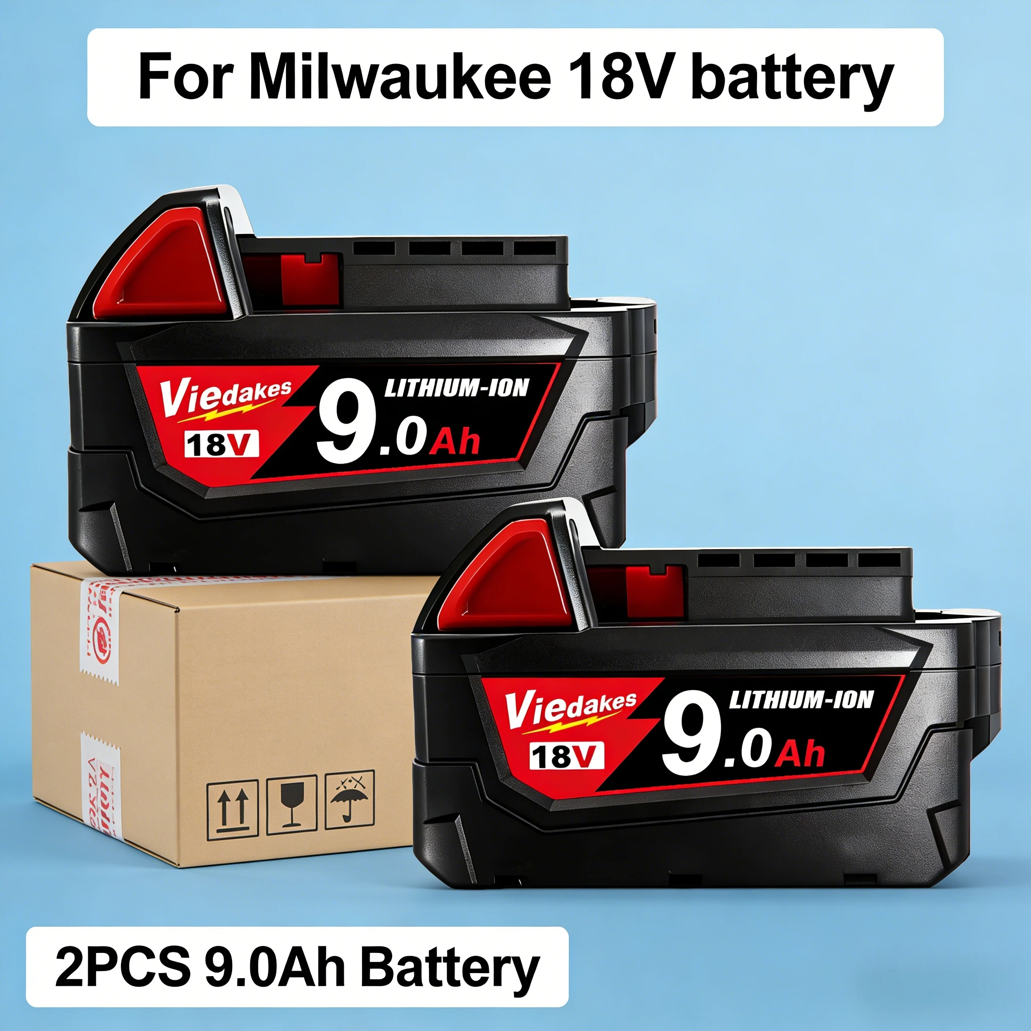 

100% original For Milwaukee 18v Battery, 18V 9.0Ah Li-Ion battery for M18B5 48-11-1860 48-11-1850 48-11-1840 48-11-1830