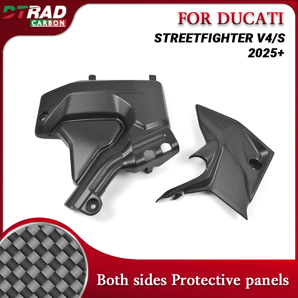 

For Streetfighter V4 V4S 2025+ Real Carbon Fiber Both Side Engine Housing Protection Panel Motorcycle Fairing Accessories STF V4