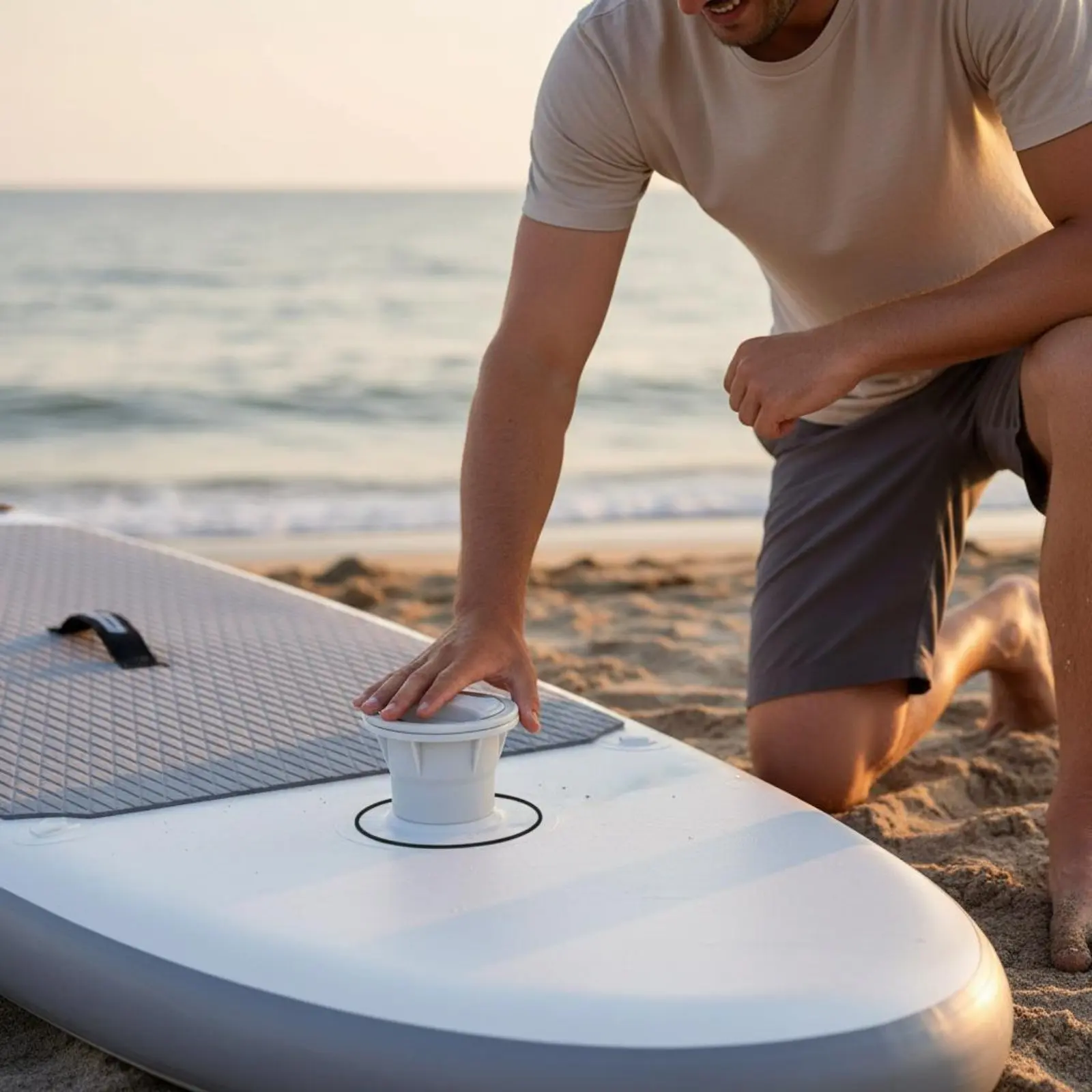 

High-Pressure Inflation Port Sturdy Stand-up Paddleboard Board Replacement Port Watercraft Parts Versatile Push-Button Function