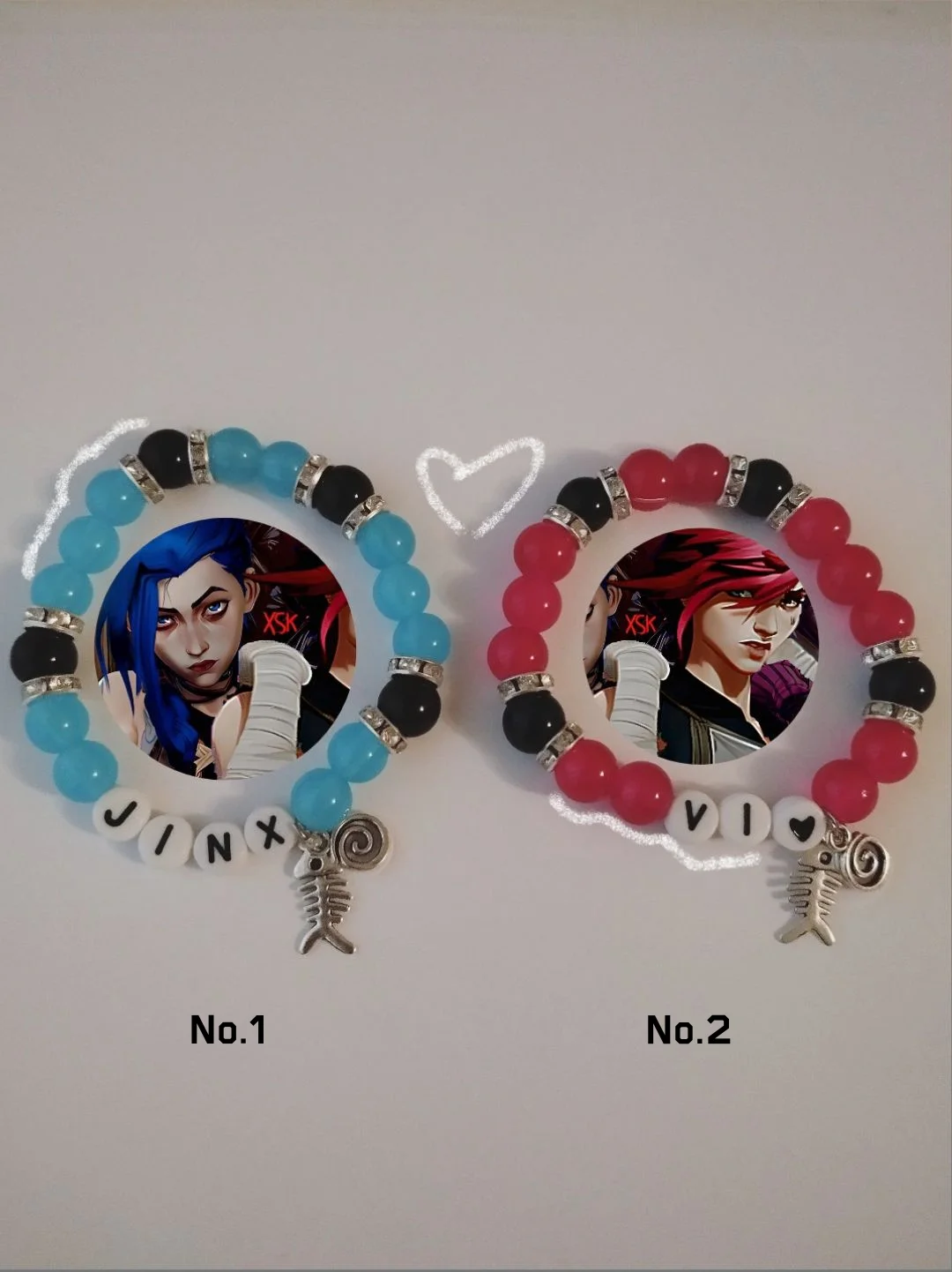 matching bracelets jinx vi arcane league of legends