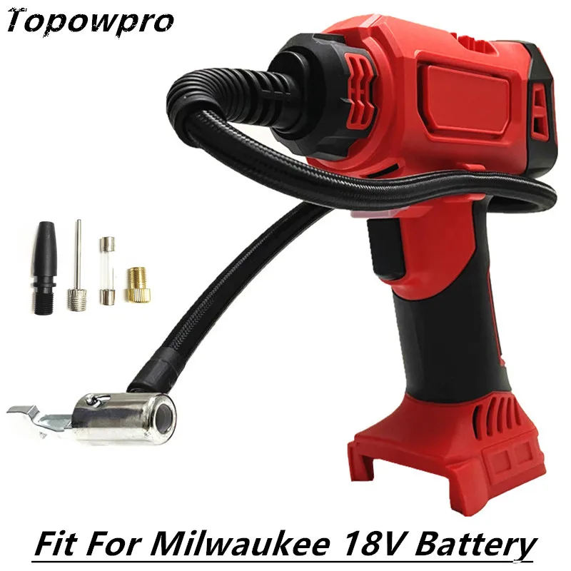 

Compatible For Milwaukee 18V Battery Cordless Electric Air Pump Car Tire Automatic Inflator Handheld Air Compressor Rechargeable