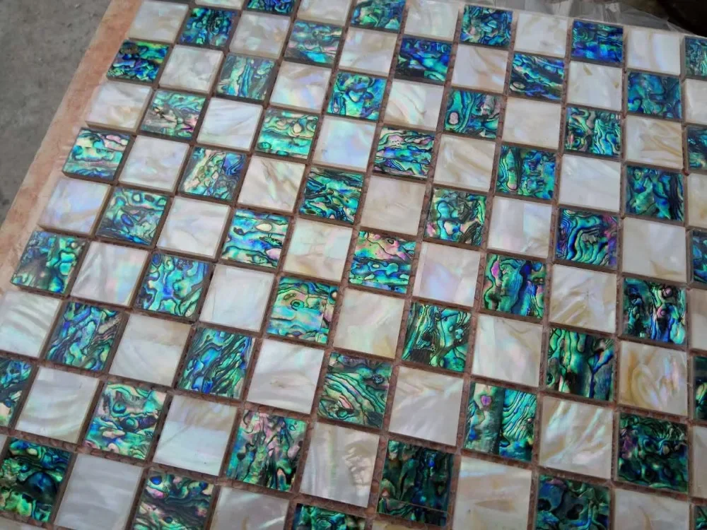 

25mm Glimmer New Zealand Abalone Paua shell mosaic tiles shell mosaic MD-WP022 Home Hotel Villa luxury backsplash decor