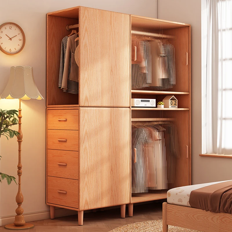 Fabric Drawers Bedroom Living Room Wardrobe Cabinet Cube Nordic Clothes  Furniture