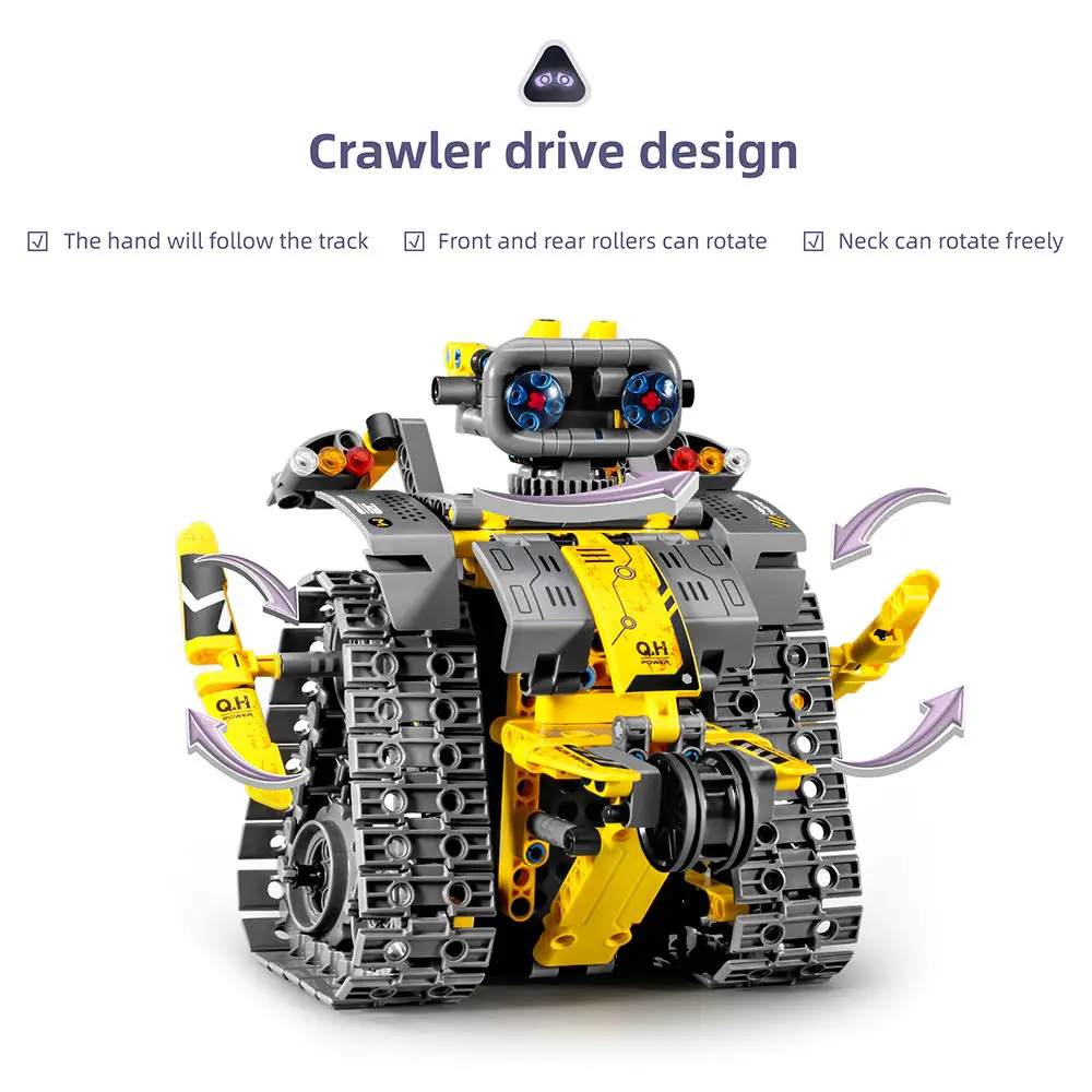 Technical 3 In 1 City Engineering Car Excavator Bulldozer Transform Rc Robot Model Building Blocks Bricks Toys For Children Gift