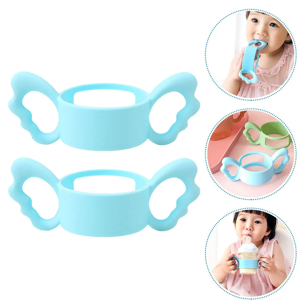 

2 шт., ручки для детских бутылочек, силиконовые ручки для бутылочек для кормления, легко прикрепляемые, съемные, эргономичный дизайн, ручка для детской кормушки