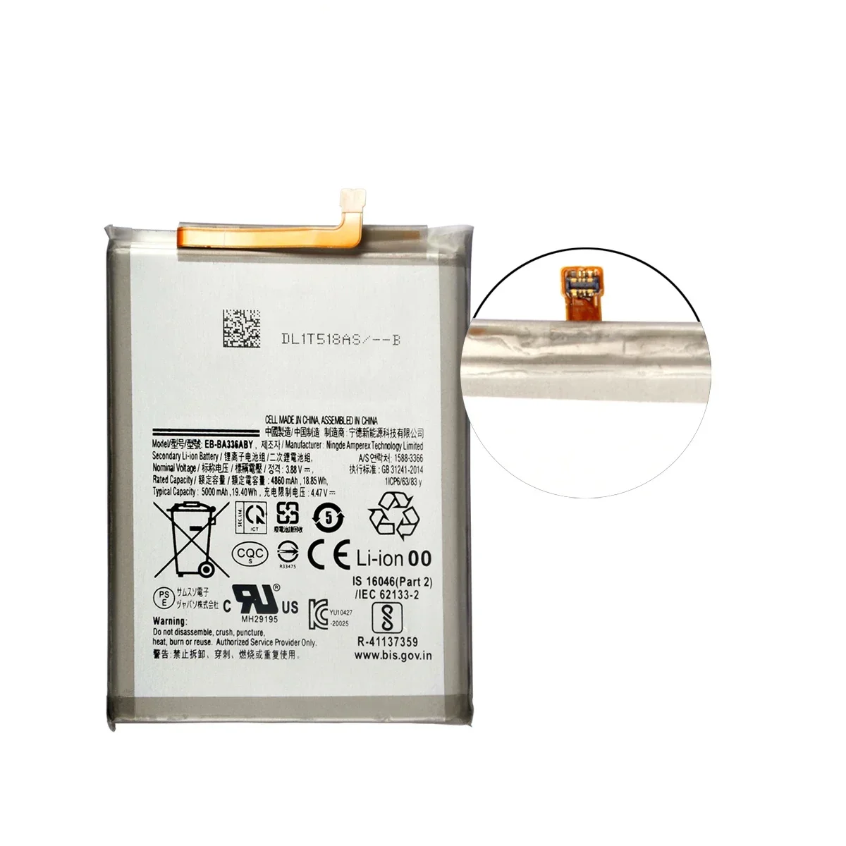 2024 years Brand New EB-BA336ABY/EB-BA536ABY 5000mAh Battery For Samsung Galaxy A33 A53 5G SM-A5360 A5360