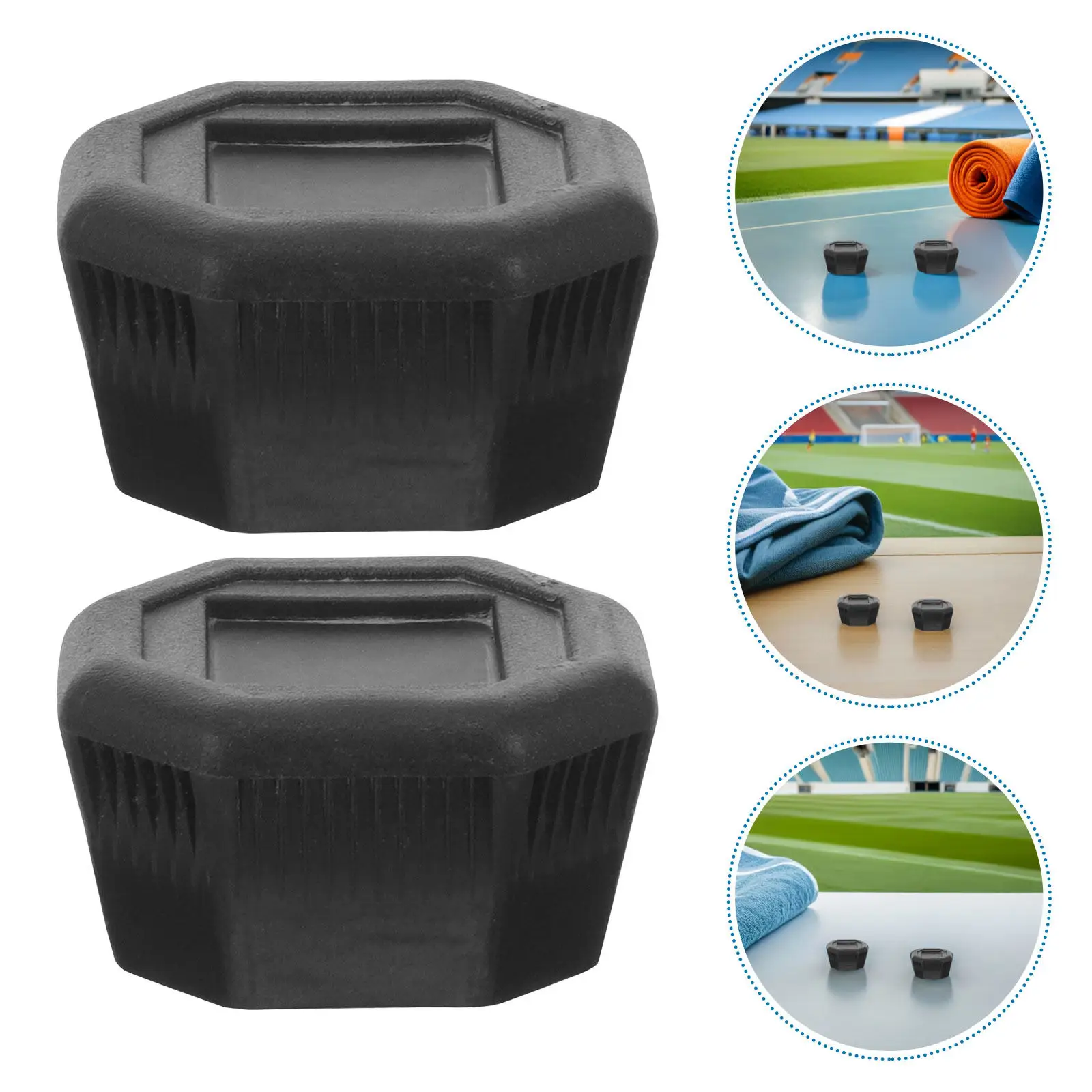 

6Pcs Tennis Racket Handle End Caps Protective Replacement Bottom Covers Anti-Slip Grip Layer Stability Enhancer for Racquet