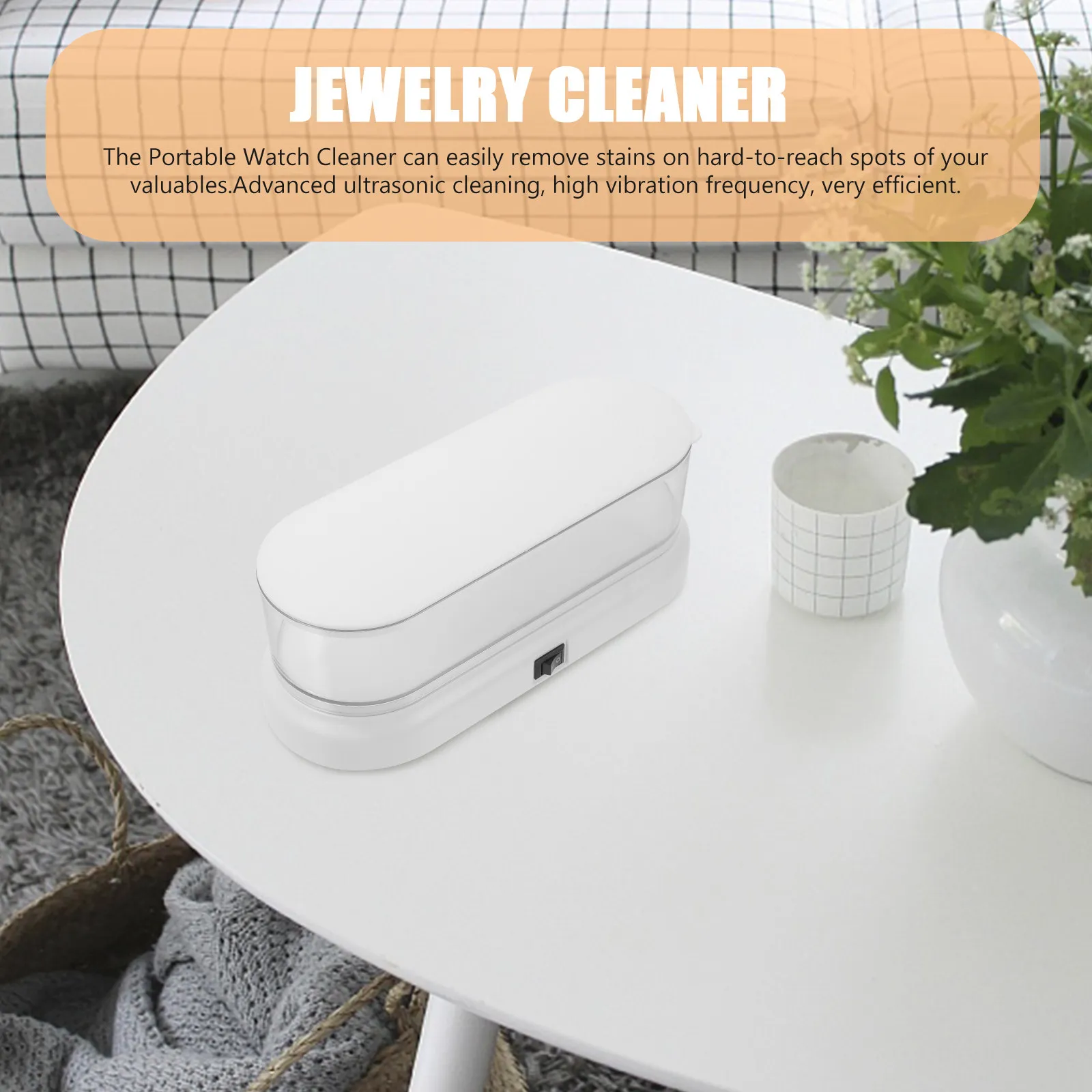 

Jewelry Cleaner Portable Compact Glasses Cleaning Box For Eyeglasses Watch Ring Small Items Ultrasonic Machine Household Tool