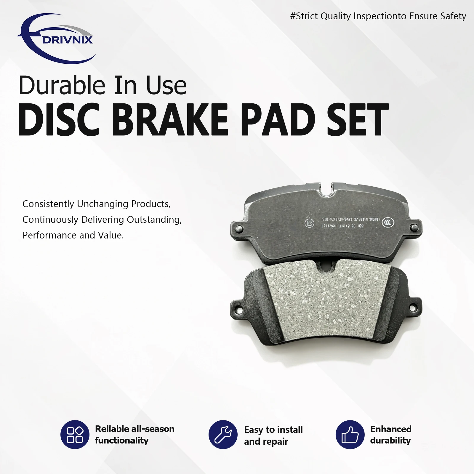 Rear Brake Pad Set LR162048 For Land Rover Range Rover 2012-2021 Discovery Defender 2020+ 2.0L L4 3.0L L6 3.0L V6 5.0L 4.4L