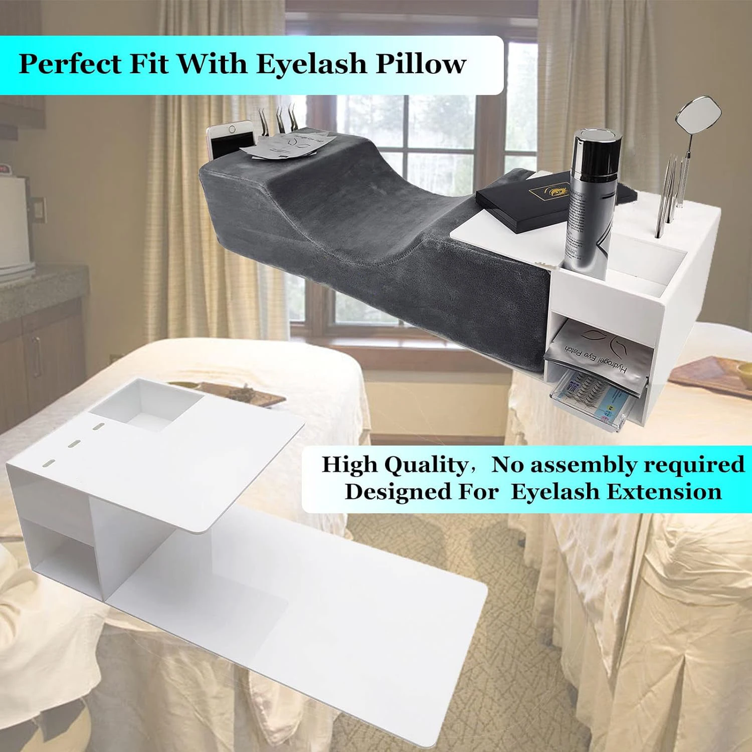 Lash Pillow Shelf Stand for Eyelash Extension Pillow Shelf Stand Acrylic Tweezers Organizer Cabinet Eyelash Extension Supplies