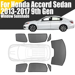 Custom Magnetic Car Window Sunshade For Honda Accord Sedan 9th Generation 2013-2017 Curtain Mesh Front Windshield Frame Curtain