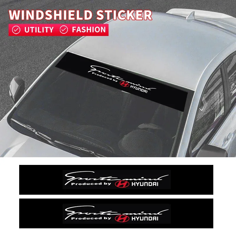 

Car front window shade decorative sticker For Hyundai Genesis N-LINE I10 I20 I30 I40 IX20 IX35 Kona Getz Veloster Tucson