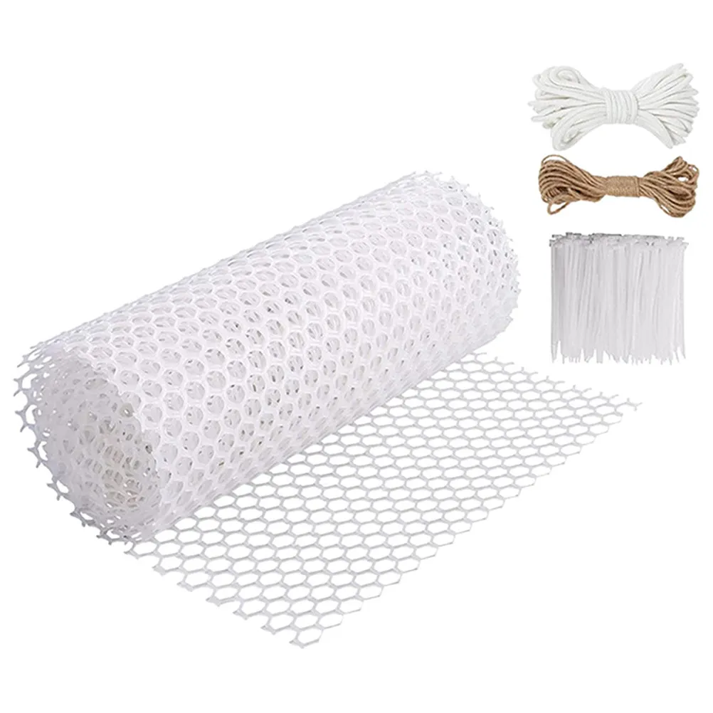 1Set Plant Support Net for Indoor Outdoor Gardens Balcony Courtyard Flower Trellis Netting Moss Pole Mesh Plastic Cotton Rope