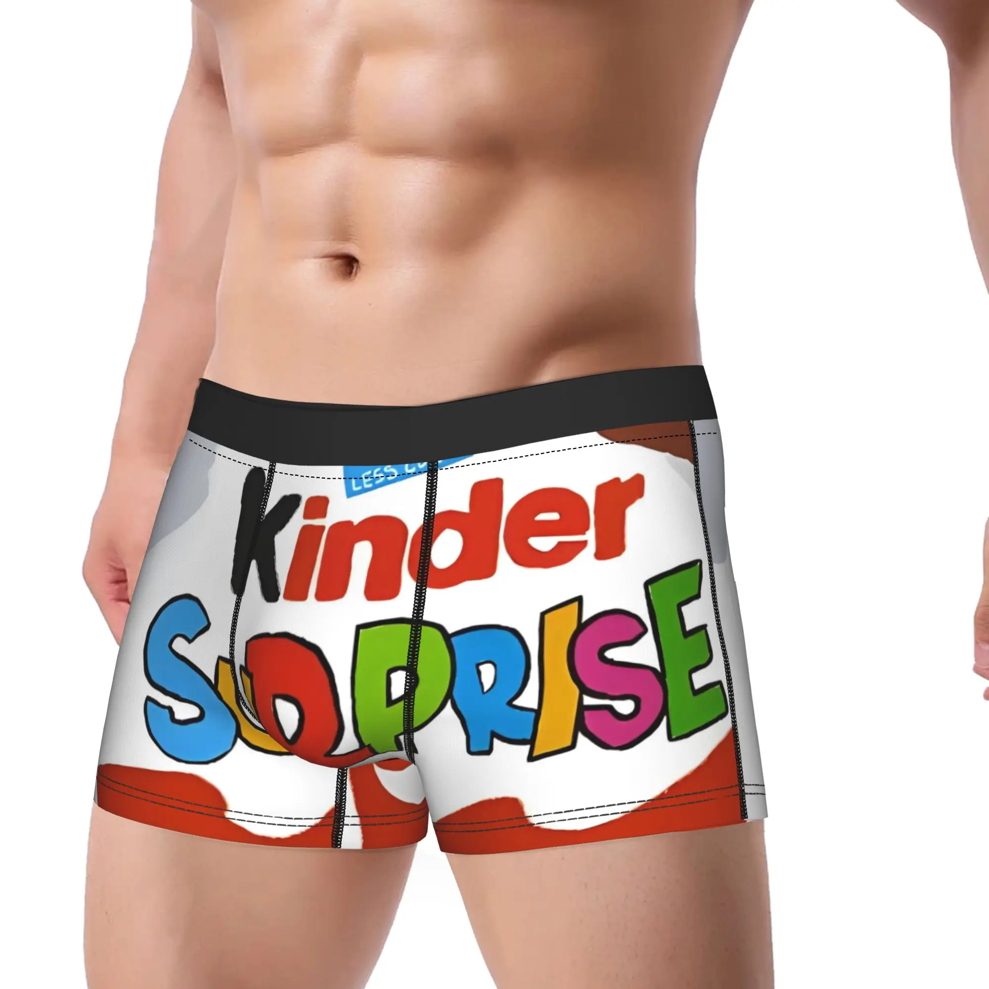 Surprise Egg Kinder Underpants Homme Panties Men's Underwear Print Shorts Boxer Briefs